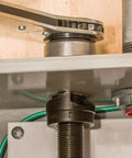 Optimized Design 10 Gauge Mild Steel Knockout Punch Set With Black Finish Half Inch Punch And Die in use on electrical panel