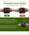 High-Octane 30 Amp Manual Reset Car Circuit Breaker waterproof inline fuse block showing ON and OFF positions for 12V to 25V vehicles.