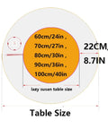 Heavy Duty 30 Inch Lazy Susan Turntable Built Different With Premium Solid Teak Wood spins smooth with size dimensions.