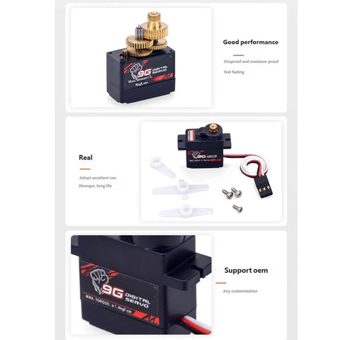 Compact Digital Servo Motor With All Metal Gears Kicking Serious Butt In Torque For Rc Cars Gimbals And Miniature Robots top view showing gears and connections.