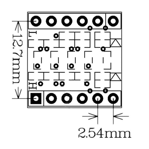 Bi-Directional I2C IIC Logic Level Converter Module, Four Channel 3.3V to 5V Shifter for Arduino and Microcontrollers diagram