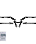 High Clearance Boxed Rear Radius Arms Beefed Up For Polaris RZR XP 900 And XP 4 900 2011 To 2014 Black Finish Heavy Duty Welded Strength Upgrade For Tough Trails And More Maneuverability, black steel pair with hardware