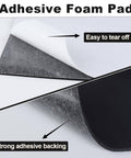 Self Adhesive Neoprene Foam Sheets, 5 Pcs, 12 By 8 By 1 Eighth Inch, showing easy tear-off and strong adhesive backing