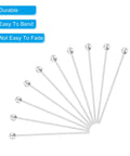 Silver Plated Ball Head Pins 24 Gauge 35mm Pack Of 200 For DIY Jewelry Making Earrings Necklaces Bracelets Bead Stringing Brass Round End Pins For DIY Beaders, silver ball head pins fan layout