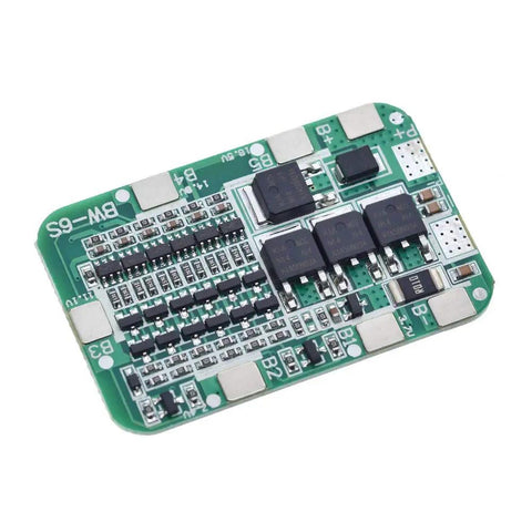 Kickass 6S BMS Board With Heavy Duty Nickel Strips For Smooth 15A 24V Lithium Ion Charging circuitry for battery management
