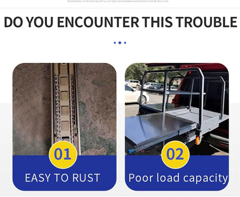 Built Tough Three Fold Full Extension Drawer Slides With Lock Mechanism One Pair Heavy Duty Cabinet Hardware image showing rust and load issues