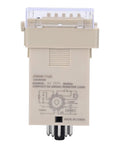 Pro Grade Time Delay Relay Timer Adjustable Cycle Control Module JDM48 11 For Industrial Machinery And Automation Systems AC380V Durable Plastic Housing, beige