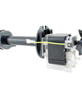Direct Replacement Water Pump For Commercial Ice Machines 115V 60Hz 1.1A 3000 RPM, side view of black and silver components
