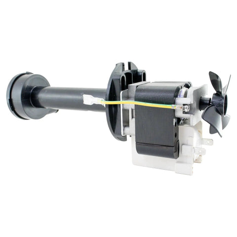 Direct Replacement Water Pump For Commercial Ice Machines 115V 60Hz 1.1A 3000 RPM, side view of black and silver components