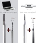 Damaged Screw Removal Kit For Phones And Electronics, Pro Grade Broken Screw Extractor Set With Four Tungsten Steel Drill Bits 2.35Mm
