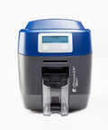 Hella Fast Dual Side ID Card Printer For Tough PVC Badges Staff IDs Class Passes And Membership Tags with display and feeding tray