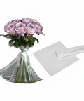 50 Pack Clear PP Plastic Flower Water Bags For Bouquet Transport And Storage Sleeves with bouquet inside, isolated view