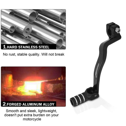 Beefy Folding CNC Gear Shifter Lever For KLX110 KLX110L KLX110R 2010 to 2023 Dirt Bike Aluminum Alloy T6 6061 with stainless steel detail