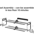 Assembly diagram of Heavy Duty Garage Tools Storage With Charging Station And Drill Holder Wall Rack Utility Shelf with parts labeled.