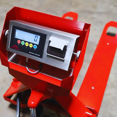 Top Notch Heavy Duty Pallet Jack Scale With Integrated Printer And 5000 Lb Capacity Digital Weighing System For Busy Warehouse And Shipping Floors That Grinds Through Heavy Loads Without A Sweat