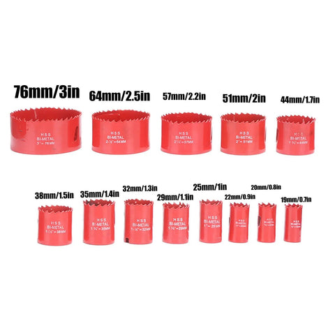 Ultimate 21 Piece HSS Hole Saw Kit For Metalworkers: Fast Cutting 25mm To 3 Inch Drill Set With Extenders And Accessories To Nail Any Project Today. HSS bi-metal hole saws 19mm to 76mm