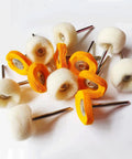 78 Piece Polishing Buffing Wheel Kit for Rotary Tools With Assorted Sizes And Shapes Felt Wool Cotton Pads One Eighth Inch Shank
