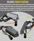 Power Pack For Johnson Evinrude CDI Box Compatible With 4 To 60 HP Outboards in black, plug-and-play installation cables shown.