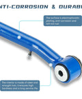 Blue front upper control arm with ball joint for GM trucks, automotive suspension component