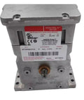 Heavy Duty Electric Damper Actuator M7284A1012 straight motor design for HVAC systems, showing label and mounting details.