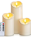 Remote Controlled Flameless LED Candles With Timer For Weddings And Parties; battery powered realistic plastic candles with remote