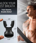 Athlete using Dual Resistance Breathing Trainer For Athletes And Fitness Fans Silicone Lung Exerciser With Portable Design VO2 Max Boost
