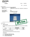 Quart Vacuum Sealer Bags For Food 8x11 Inch With Pre Printed Label Area BPA Free test report showing BPA Free certification
