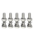 50 Pcs M6 X 20mm Stainless Steel Hex Bolts With Nuts And Washers 304 Grade Heavy Duty Fastener Kit For DIY Projects Home Repairs Marine Use Rust Resistant