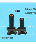 Black M8 Plastic Screw Nuts For Soft Ice Cream Machine Heavy Duty Replacement Parts Includes Two Short And Two Long Pieces