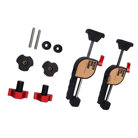 19mm Bench Dog Clamp Set with 24.4 Inch Aluminum Alloy Rails and Gear Locking No Fuss Three Clamping Force Settings for Woodworking