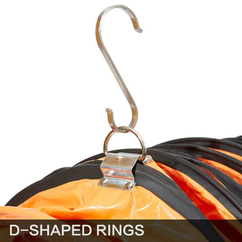 Flexible PVC Duct Hose For Your HVAC Setup Flame Retardant Hard Wearing Beefy Heavy Duty with adjustable D ring detail