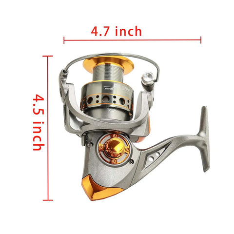 Freshwater And Saltwater Spinning Reel With CNC Alloy Line Cup 2000 Size 5.2 To 1 Gear 22 Lb Max Drag Smooth Casting Reel