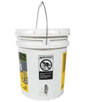 Low Viscosity Hy-Gard Transmission And Hydraulic Oil For Tractors And Heavy Equipment 5 Gallon Bucket Built To Keep Transmissions Final Drives, shown in white container with label and handle