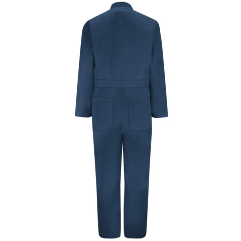 Mens Heavyweight Twill Coveralls Tall Extension Navy Blue Workwear Jumpsuit Featuring Action Back Flex All Day Comfort Built Tough For The Job Site Big And Tall Approved - back view