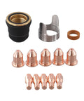 Premium 13Pcs Plasma Cutting Consumables Set with ultra-sharp 0.9mm nozzles and durable electrodes for IPT45 and Ti-Pc45.