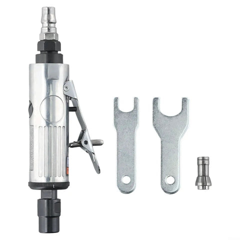 Top Tier Pneumatic Air Die Grinder Delivering A Badass 23000 Rpm Spin With A Rugged Aluminum Alloy Body for cutting, with accessories.