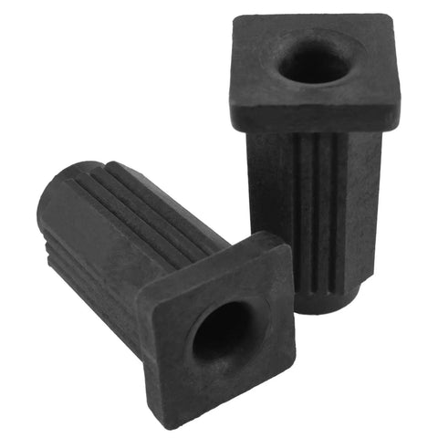 Square Caster Insert Cover For Chairs And Tables Plastic Caster Socket Replacement Sleeve 4 Pcs Durable PP Material close-up