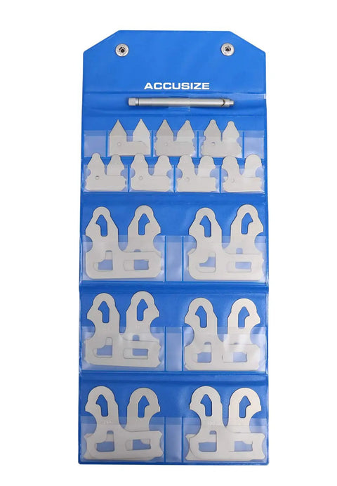 Pro Grade Radius Gauge Set 26 Pc Metric 0.5mm To 13mm With Holder Satin Chrome Finish Rustproof Steel Plastic Case Precision Measuring Tools For Auto Machinery And DIY Projects