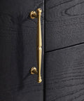 Gold Cabinet Pull Handle 192mm Center Zinc Alloy Drawer Pull on black cabinet