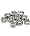 10Pcs Deep Groove Ball Bearings Kit R2 R3 R4 R6 R8 R10 R12 R133 R144 R155 R156 R166 R168 R188 ZZ Shielded For Electric Motors Conveyors And Mechanical Equipment Beef Up Your Machinery High Performance Durable Smooth Operation, 10 steel bearings