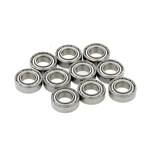 10Pcs Deep Groove Ball Bearings Kit R2 R3 R4 R6 R8 R10 R12 R133 R144 R155 R156 R166 R168 R188 ZZ Shielded For Electric Motors Conveyors And Mechanical Equipment Beef Up Your Machinery High Performance Durable Smooth Operation, 10 steel bearings