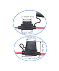 Inline 12 Gauge Waterproof Fuse Holder Pack Of 5 For Standard Blade Type Fuses, 30cm Wire, 40A 32V DC, UL Listed RoHS Compliant