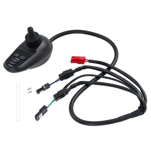 24V DC Wheelchair Joystick Controller with Brake, 360 Degree Free Steering for Electric Mobility Wheelchairs, WB5003