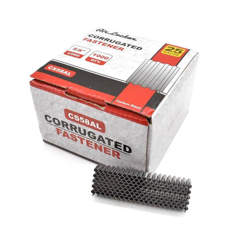 Corrugated W Fastener Staples 1 Inch Crown Five Eighths Inch Long 25 Gauge 1000 Pack for pallet repair and cabinet face frames