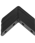 Heavy Duty Black Stainless Steel L Shaped Right Angle Brackets for Shelves Cabinets and Furniture Support No Wobble Corner Connectors