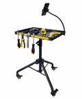 Rolling Tool Cart With Phone Stand And Portable Work Table For Your Garage Or Shop Go To Mobile Service Tray Magnetic Ruler Tool Holder