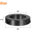 4 Pack Double Split Clamp On Shaft Collar For 2 Inch Shaft With 3 Inch Outside Diameter And Eleven Sixteenths Inch Thickness