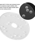 Top view of Transparent Acrylic Router Base Plate Kit With Brass Centering Pin For Precision Centering Quick Alignment