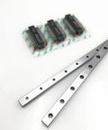 MGN7H Linear Guide Rail and Carriage Set for CNC Machines and 3D Printers, showcasing stainless steel rails with gothic arch contact.