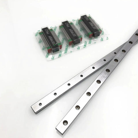 MGN7H Linear Guide Rail and Carriage Set for CNC Machines and 3D Printers, showcasing stainless steel rails with gothic arch contact.